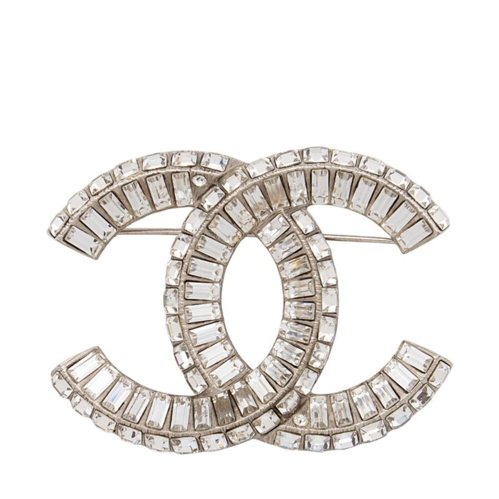 Chanel Strass Crystal CC Brooch